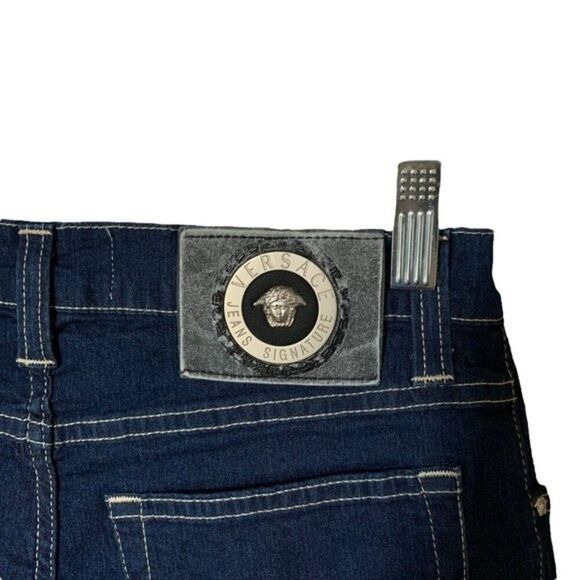 Versace Signature Ittierre Straight Leg Jeans Size 30 / It 44 - Picture 6 of 6